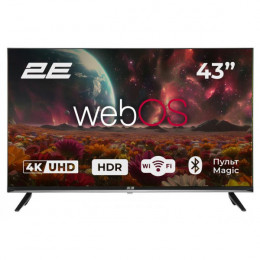 Телевізор 43" 2E LED 4K 60Hz Smart WebOS Black