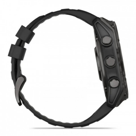 Смарт-годинник Garmin Fenix 8 51mm AMOLED Sapphire Carbon Gray DLC Titanium with Black Silicone (010-02905-63)
