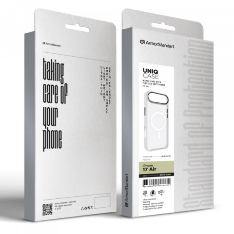 Чохол ArmorStandart Uniq MagCase для Apple iPhone 17 Air Matte Clear (ARM86279)