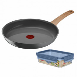 Сковорода Tefal Renew+контейнер Tefal Master Seal Eco,26см, 0.8л, алюміній, бакеліт, скло, сірий, прозорий