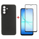 Чохол-накладка Dengos Carbon для Samsung Galaxy A17 Black (DG-KM-160) + захисне скло
