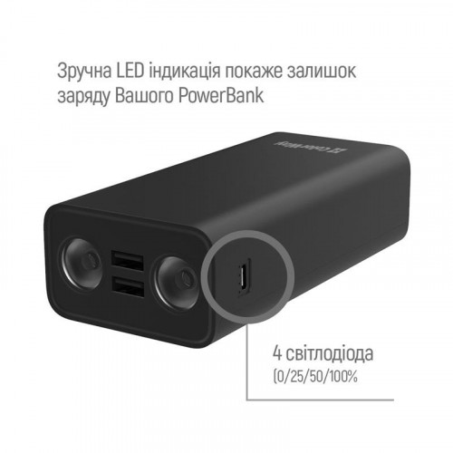 Універсальна мобільна батарея ColorWay Lamp 30000mAh Black (CW-PB300LPB3BK-F)