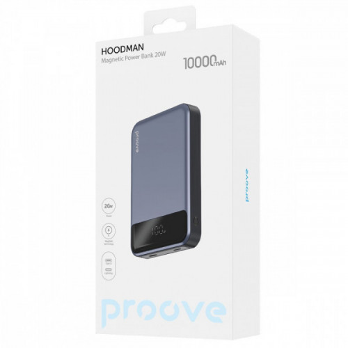 Портативна Батарея Proove Hoodman Magnetic 20W 10000mAh gray Купити в Україні
