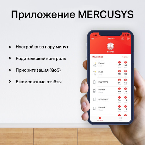 WiFi Mesh система Mercusys Halo H50G(3-pack)