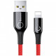 Кабель Baseus C-shaped Light Intelligent Power-Off USB - Lightning (M/M), 2.4A, 1 м Red (CALCD-09)