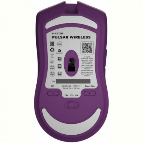 Мишка Hator Pulsar Wireless Lilac (HTM-317) USB