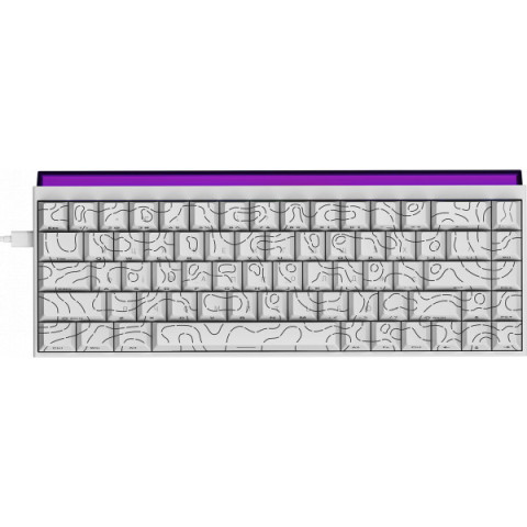 Дротова механічна клавіатура Ajazz NK68 Red switches Side Contour White (NK68-R-S-W) Купити в Україні