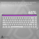 Дротова механічна клавіатура Ajazz NK68 Red switches Side Contour White (NK68-R-S-W) Купити в Україні