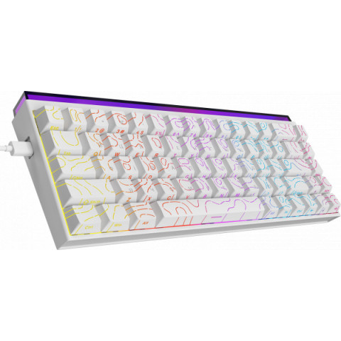 Дротова механічна клавіатура Ajazz NK68 Red switches Side Contour White (NK68-R-S-W) Купити в Україні