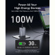 Мережевий зарядний пристрій Anker PowerPort GaNPrime 100W 2xUSB Type-C, USB Type-A Silver (A2688341)
