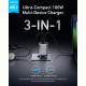 Мережевий зарядний пристрій Anker PowerPort GaNPrime 100W 2xUSB Type-C, USB Type-A Silver (A2688341)