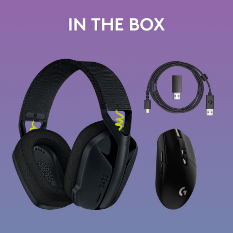 Навушники з мікрофоном Logitech G435SE + G305SE Wireless Black (991-000450)
