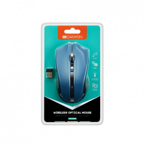 Мишка бездротова Canyon CNE-CMSW05BL Blue USB