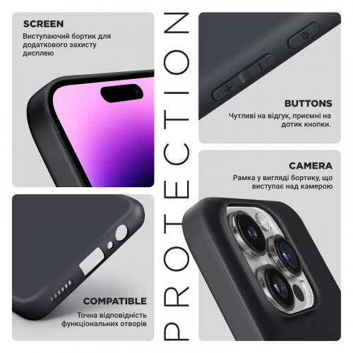 Чохол-накладка Armorstandart Matte Slim Fit для Samsung Galaxy A14 SM-A145/A14 5G SM-A146 Camera cover Black (ARM73237)