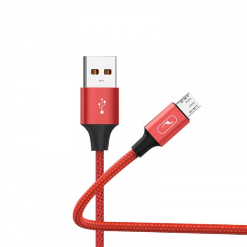 Кабель SkyDolphin S55V Neylon USB - microUSB 1м, Red (USB-000439)