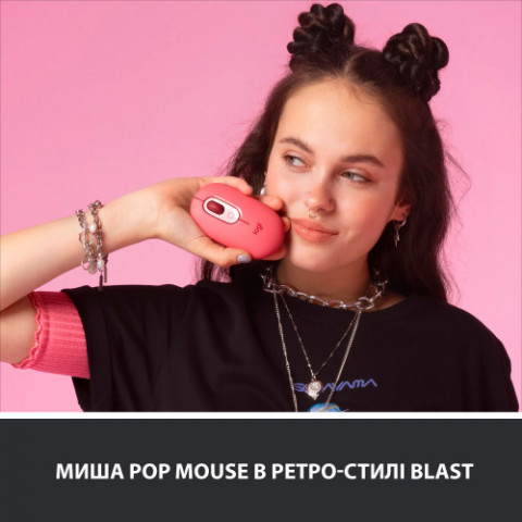 Мишка бездротова Logitech POP Mouse Bluetooth (910-006548) Heartbreaker Rose