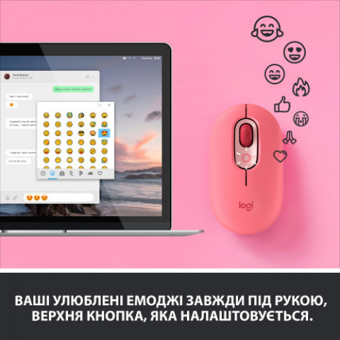 Мишка бездротова Logitech POP Mouse Bluetooth (910-006548) Heartbreaker Rose