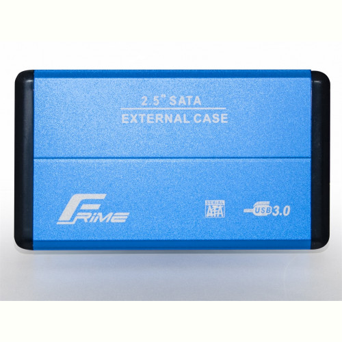 Зовнішня кишеня Frime SATA HDD/SSD 2.5", USB 3.0, Metal, Blue (FHE22.25U30)