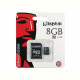 Карта пам`ятi MicroSDHC 8GB Class 4 Kingston + SD-adapter (SDC4/8GB)