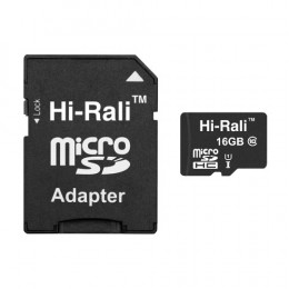 Карта пам`ятi MicroSDHC 16GB UHS-I Class 10 Hi-Rali + SD-adapter (HI-16GBSD10U1-01)