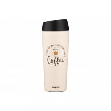 Термокухоль Ardesto Coffee Time, 450мл, нержавіюча сталь, бежевий