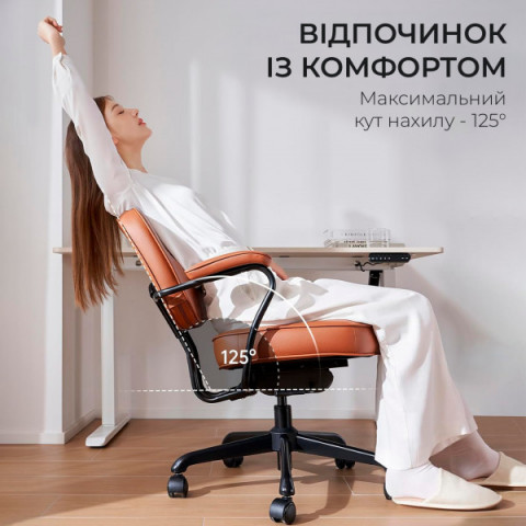 Крісло офісне Sihoo L3 PVC Brown (L3D-M101) Купити в Україні