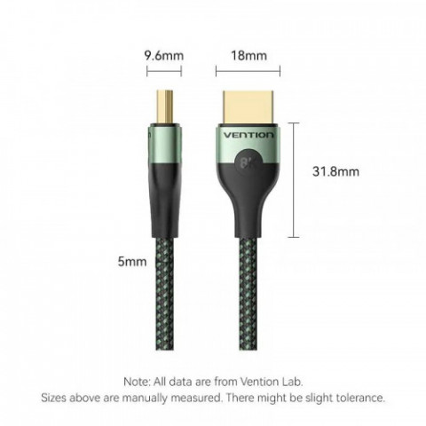 Кабель Vention HDMI - HDMI V 2.1 (M/M), 3 м, Green (ALOGI)