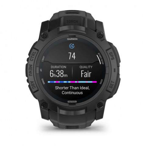 Смарт-годинник Garmin Instinct 3 50mm Tactical AMOLED Black with Charcoal Silicone Band (010-03020-90)