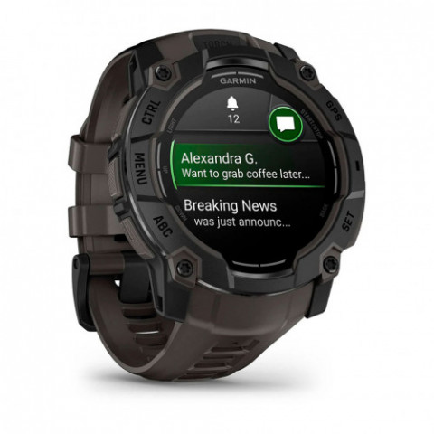 Смарт-годинник Garmin Instinct 3 50mm Tactical AMOLED Black with Charcoal Silicone Band (010-03020-90)