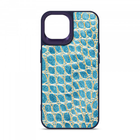 Чохол Harder Crocosaur для Apple iPhone 14 Blue (ARM76718)