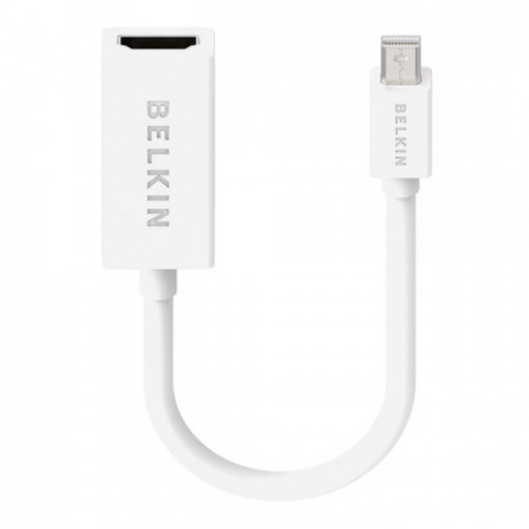 Адаптер Belkin mini DisplayPort - HDMI (M/F), 0.12 м, White (F2CD021eb)