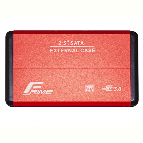 Зовнішня кишеня Frime SATA HDD/SSD 2.5", USB 3.0, Metal, Red (FHE23.25U30)