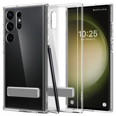 Чохол-накладка Spigen Hybrid S для Samsung Galaxy S23 Ultra SM-S918 Crystal Clear (ACS05622)