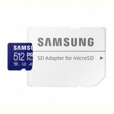 Карта пам`яті MicroSDXC 512GB UHS-I/U3 Class 10 Samsung Pro Plus + SD-адаптер (MB-MD512SA/EU)