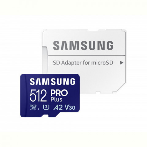 Карта пам`яті MicroSDXC 512GB UHS-I/U3 Class 10 Samsung Pro Plus + SD-адаптер (MB-MD512SA/EU)