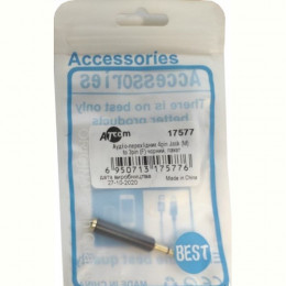 Перехідник Atcom (AT17577) 4pin Jack (M) to 3pin (F) чорний, пакет