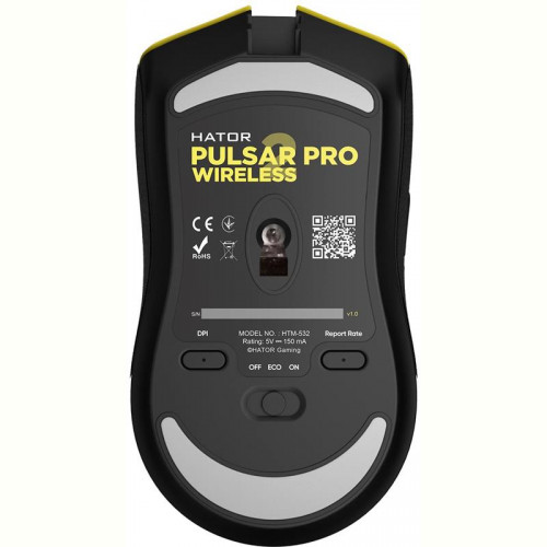 Миша бездротова Hator Pulsar 2 Pro Wireless Yellow (HTM-532)