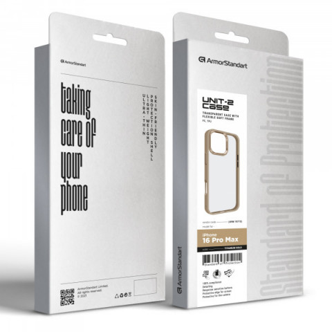 Чохол ArmorStandart UNIT2 для Apple iPhone 16 Pro Max Titanium Gold (ARM78770)
