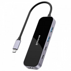 Type-C-Хаб Proove Shadow (2*USB3.0 + Type-C + PD100W + HDMI) dark gray