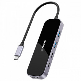 Type-C-Хаб Proove Shadow (2*USB3.0 + Type-C + PD100W + HDMI) dark gray