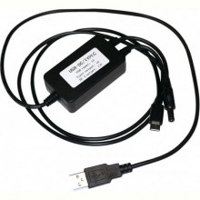 USB адаптер XoKo USB-DC 9/12В/USB Type C, 0.7м, Black (XK-DC-DC-C-12)