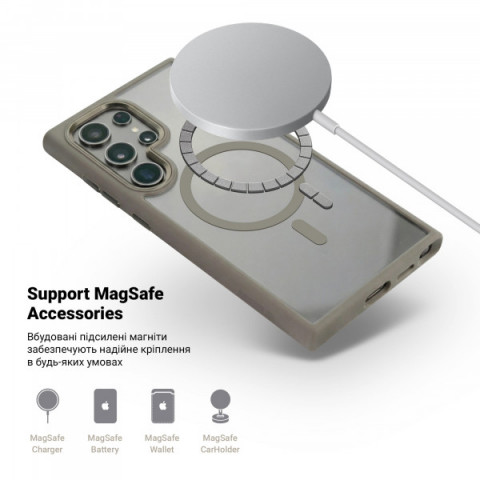 Чохол ArmorStandart Unit MagSafe для Samsung S24 Ultra Titanium Grey (ARM74870)