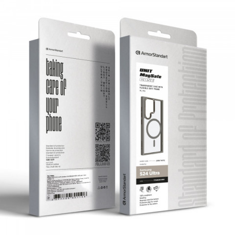 Чохол ArmorStandart Unit MagSafe для Samsung S24 Ultra Titanium Grey (ARM74870)