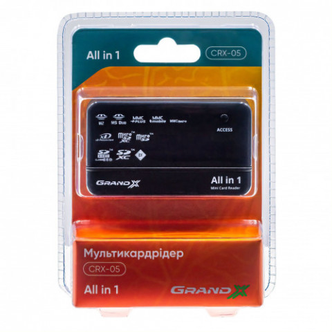 Кардридер Grand-X Multi All-in-One 64GB to 2TB SDXC (CRX05Black)