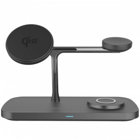 Бездротовий ЗП Proove Magnetic Field Pro 3 in 1 Qi2 black Купити в Україні