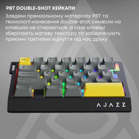 Дротова магнітна клавіатура Ajazz AK029 Ice lsland Magnetic Switch (AK029-I-WB) Купити в Україні