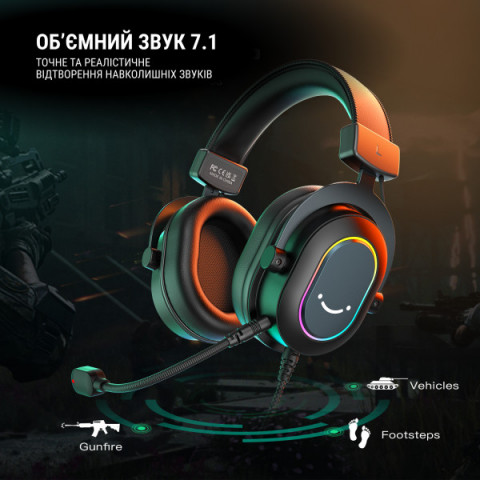 Навушники з мікрофоном Fifine H6 Black Купити в Україні