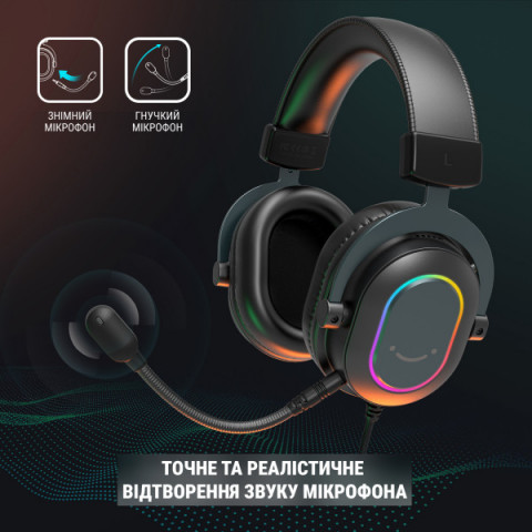Навушники з мікрофоном Fifine H6 Black Купити в Україні