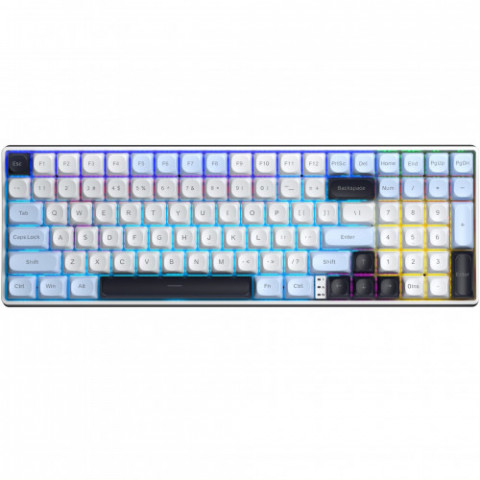 Клавіатура бездротова Aula S100pro Brown Switch White/Black (6948391205755)