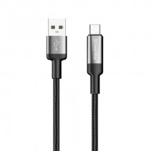 Кабель ColorWay USB - USB Type-C (M/M), braided wire, 6А, 2 м, Black (CW-CBUC097-BK)